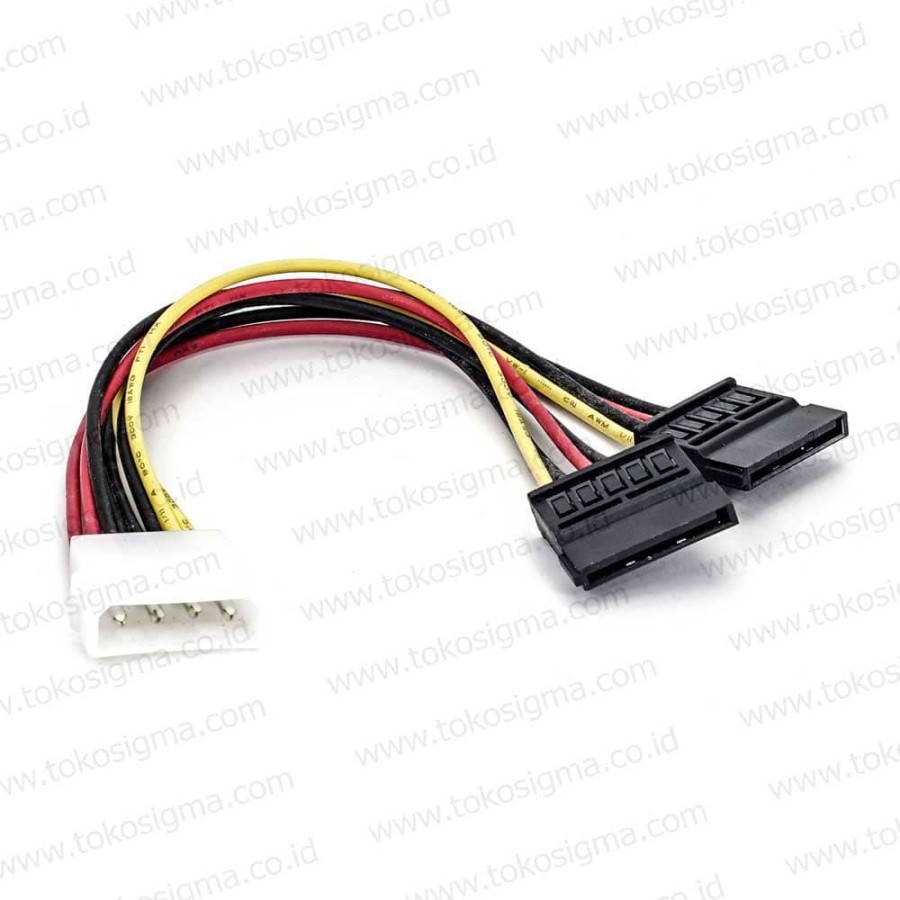 KABEL POWER HDD MOLEX M 4 PIN SPLITTER TO 2 SATA 15 PIN F