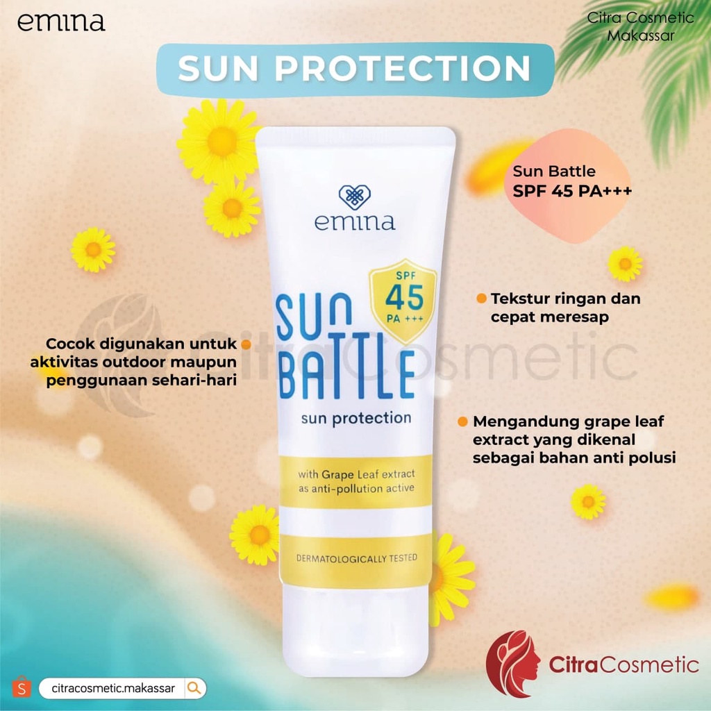 Emina Sun Battle Spf 30 60Ml | Sun Battle Spf 45 | Skin Buddy Spf 30 Pa