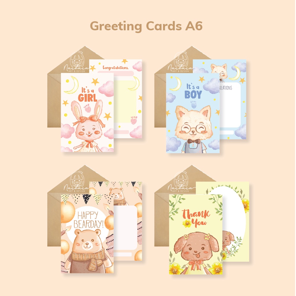 

Nachaca Greeting Cards A6 Set