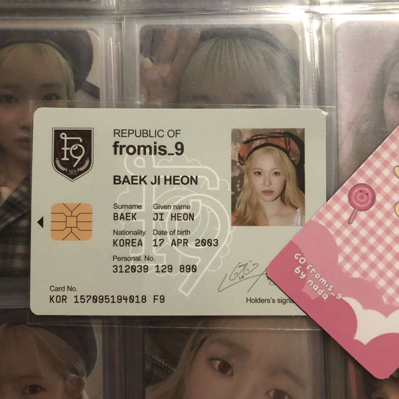 (BOOKED) Official fromis_9 Jiheon ID Card
