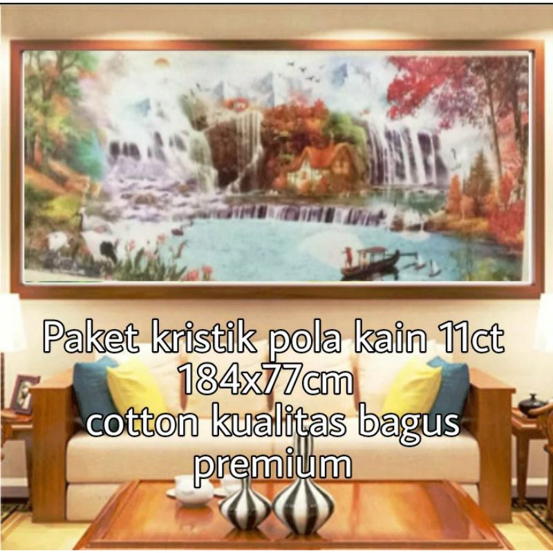 Paket kristik pemandangan air terjun 11ct jumbo size kualitas premium.bagus