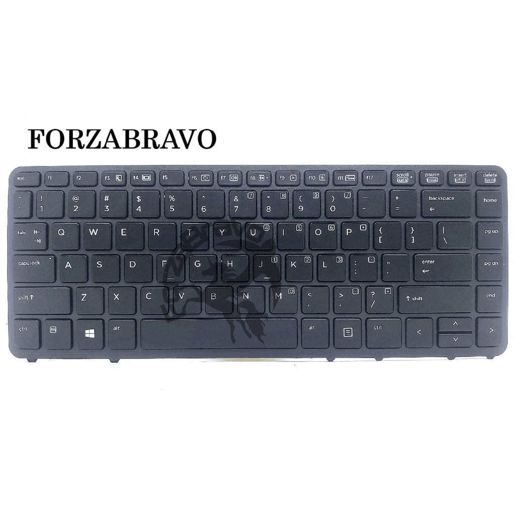 KEYBOARD LAPTOP HP ELITEBOOK 840 G1 840-G1 840 G2 840-G2 - HITAM NO POINTER
