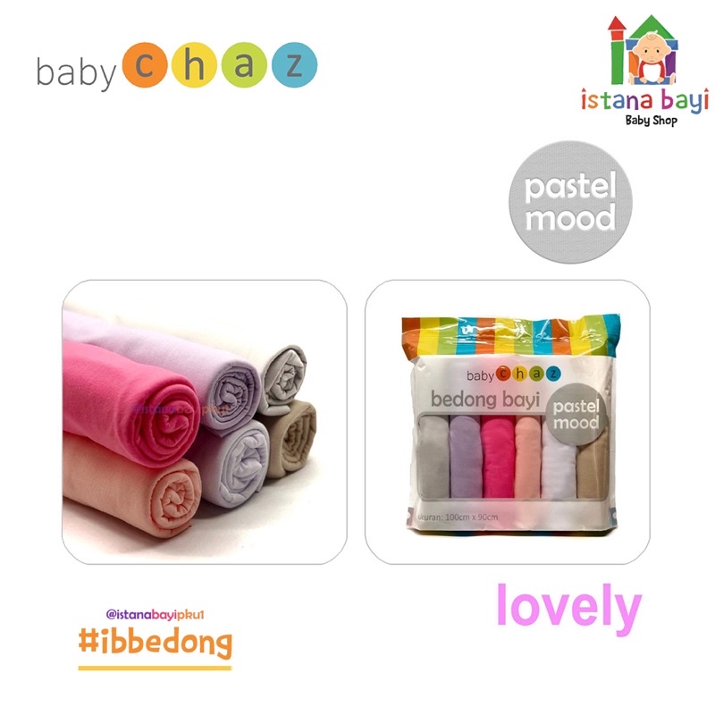 Baby Chaz Bedong Pastel Mood 6 in 1 - Bedong bayi murah isi 6