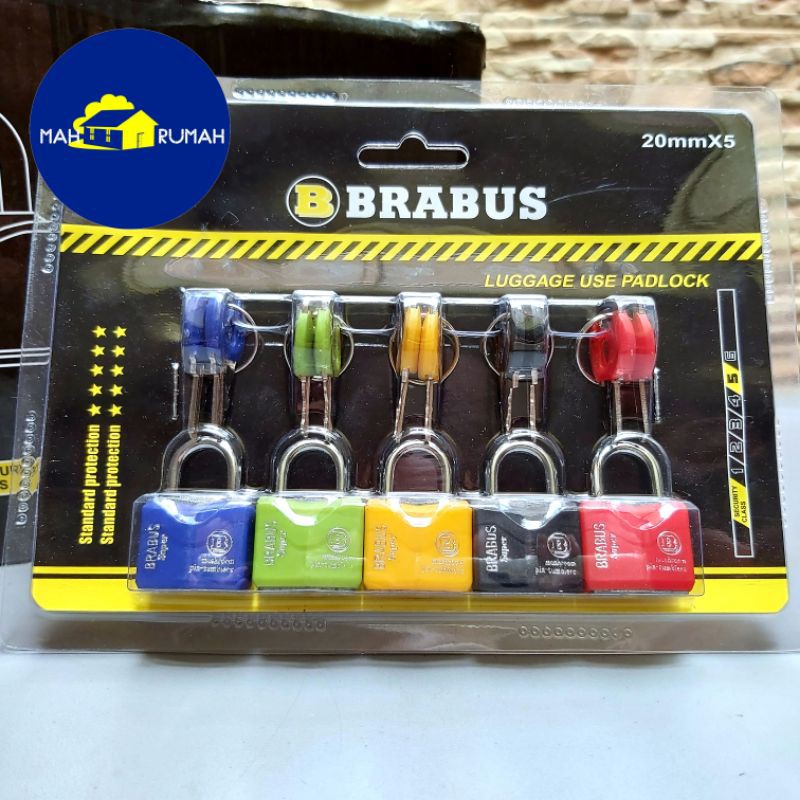 Gembok Koper Brabus Set 20mm 5pcs 20 mm 5 pcs