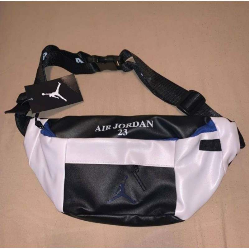 AIR JORDAN 23 LEATHER WAISTBAG BLUE WHITE/BLACK TAS