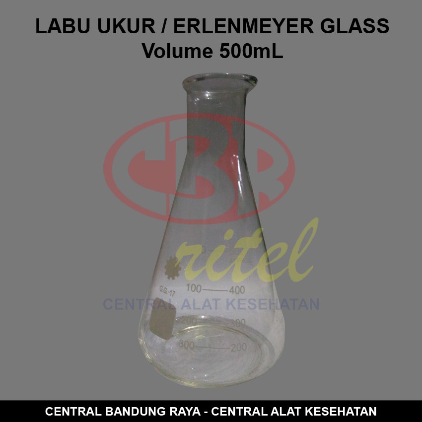 Gelas Labu Ukur / Erlenmeyer Glass Volume 500mL