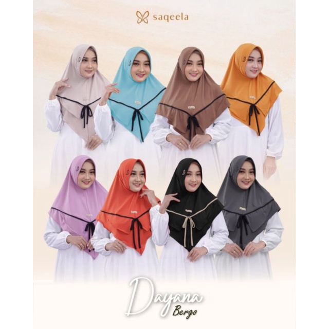 HIJAB INSTAN BERGO DAYANA BY SAQEELA HIJAB READY STOCK