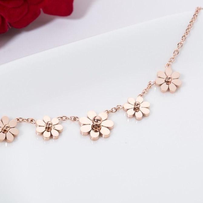 ➫ Gelang Kaki Titanium Bunga Daisy Flower ❂