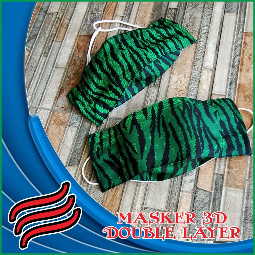 Masker Kain Katun 3 Dimensi - Masker Kain 3D Double Layer - Masker Kain bisa dicuci - Masker 3D