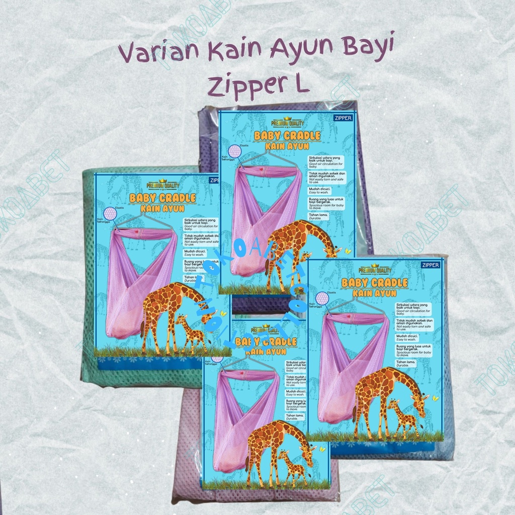 Kain Ayunan Bayi &amp; Anak Merk POLAR Uk L Type ZIPPER Variasi Warna #tokoabet