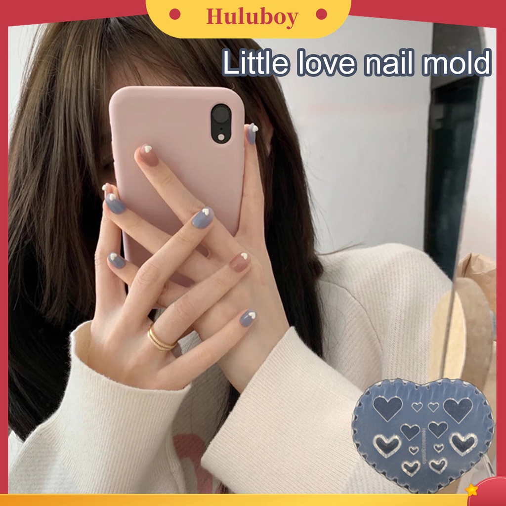 Huluboy Huluboy♡ Cetakan Nail Art 3D Bahan Silikon Transparan Motif Beruang Butterfly Untuk Salon