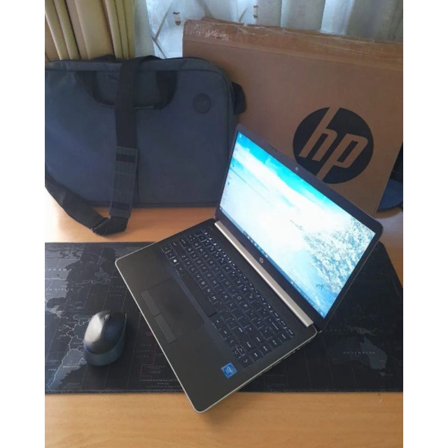 HP 14s Slim Intel N4205u Ram 4gb HDD 1000gb Keyboard Backlight - Laptop Bekas Seken Second 2nd Berku