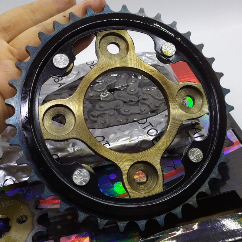 Otobai Gear Paket Revo Absolute, Revo Fit, Blade, Blade New  Gear Depan 14T Gear Belakang Rantai 37T-1