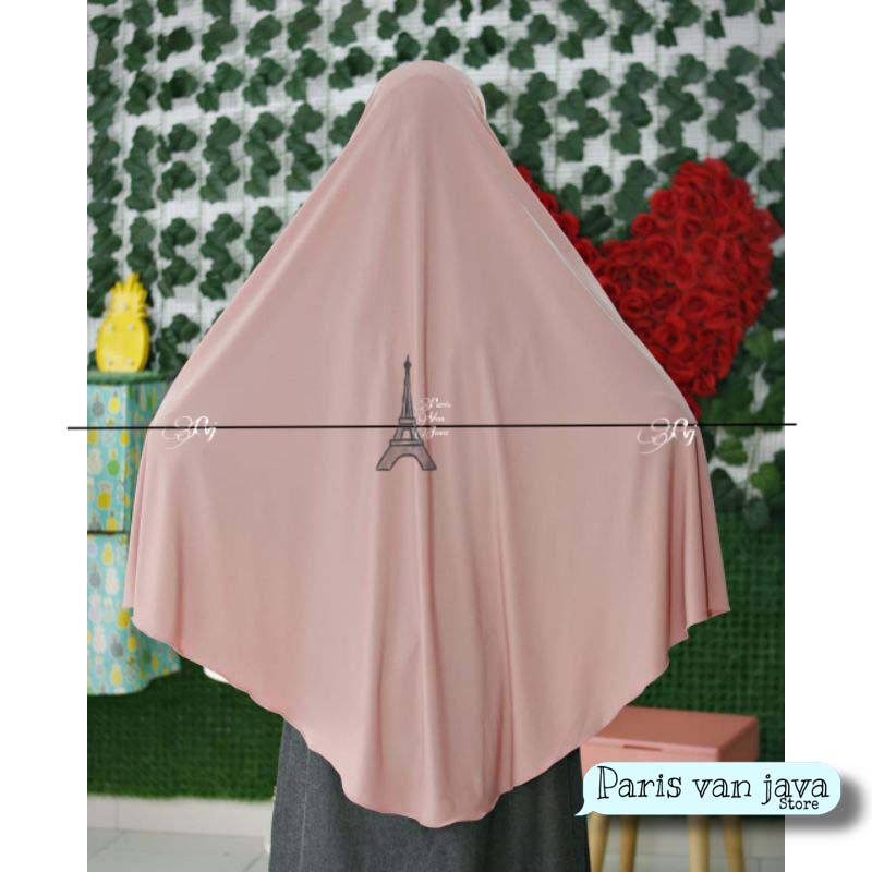 Hijab Khimar Bergo Hamidah Jumbo XL Spandek Jersey | Jilbab Bergo Simple Pad XL Spandek Jersey | Kerudung Ukuran Jumbo