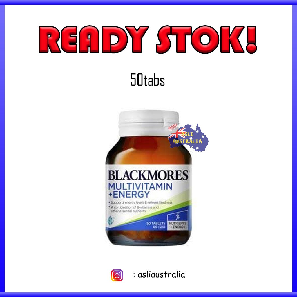 BLACKMORES MULTIVITAMIN + ENERGY 50 capsule Australia