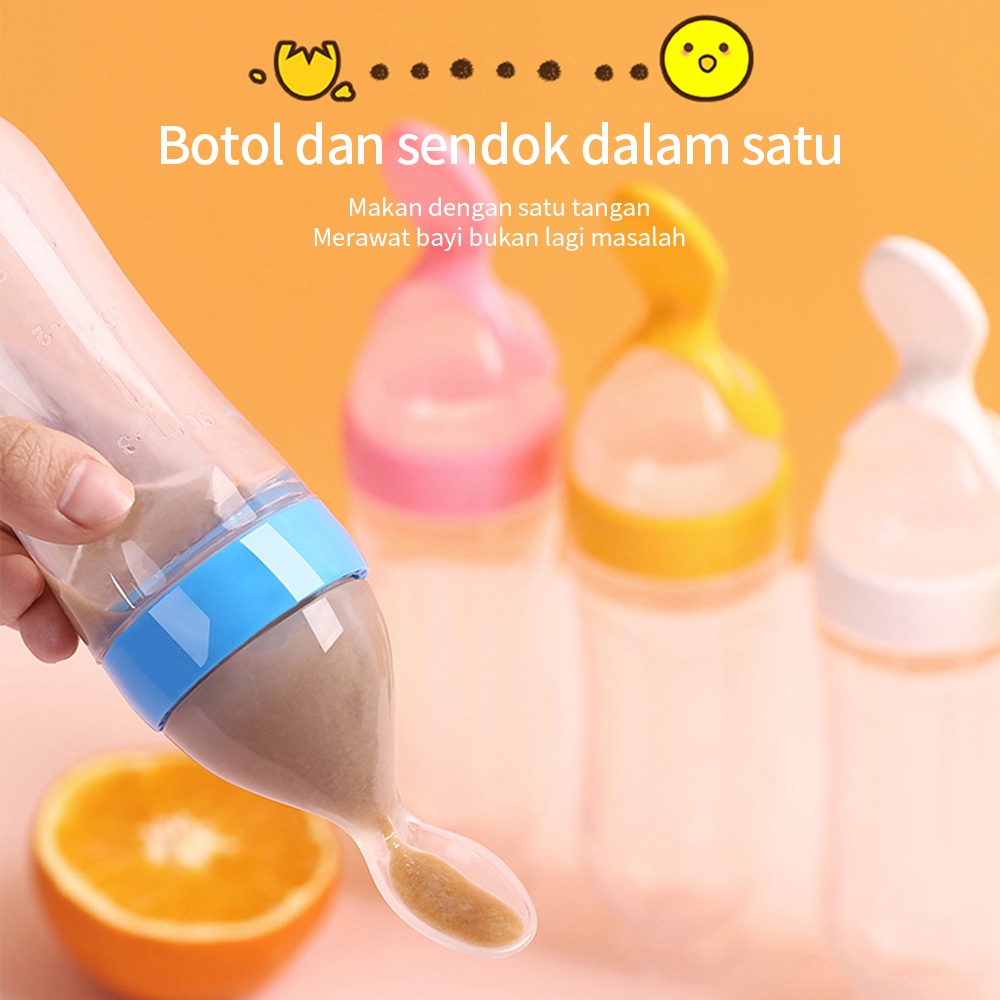 Halobaby 90 Ml Botol Sendok Makan Bayi / Baby Feeder Bpa Free