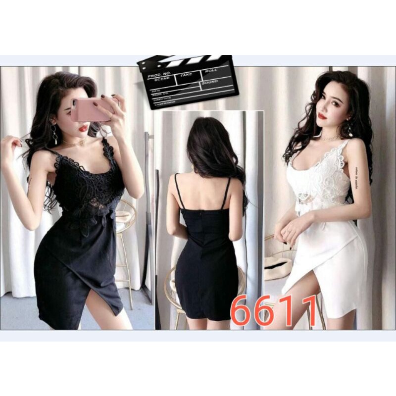 DRESS KATUN KOMBI RENDA IMPORT 6611