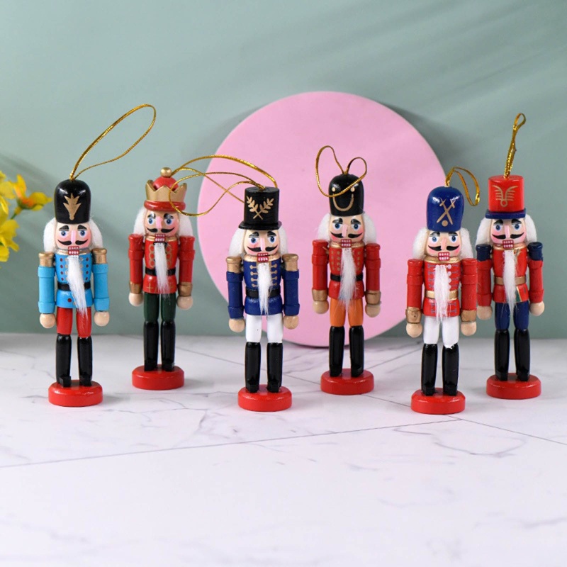 6pcs / set Boneka Figure Tentara Nutcrackers Natal Ukuran 30cm