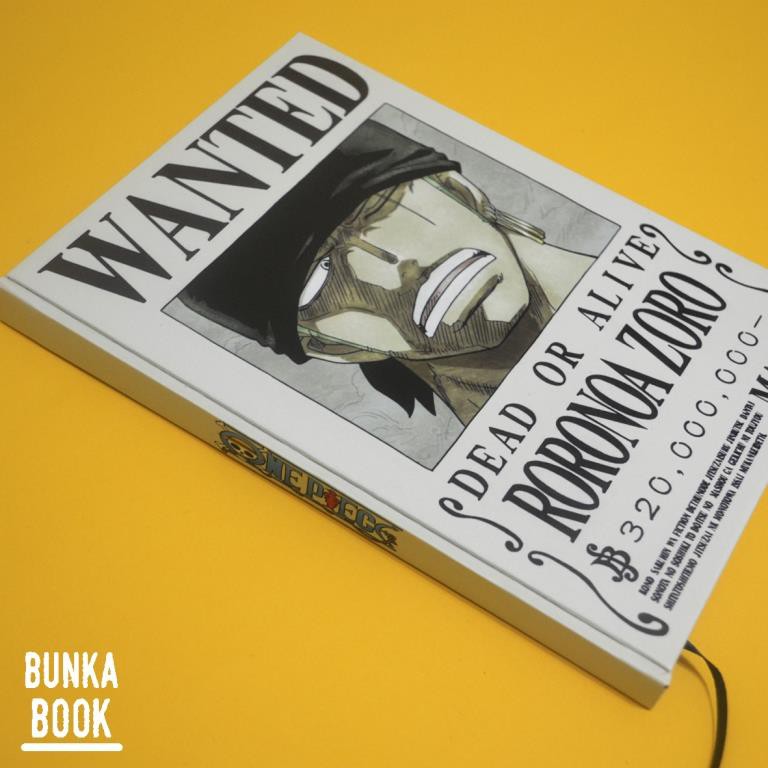 

Note Book Hardcover Anime One Piece Wanted Zoro Ukuran A5 Jurnal Agenda Planner
