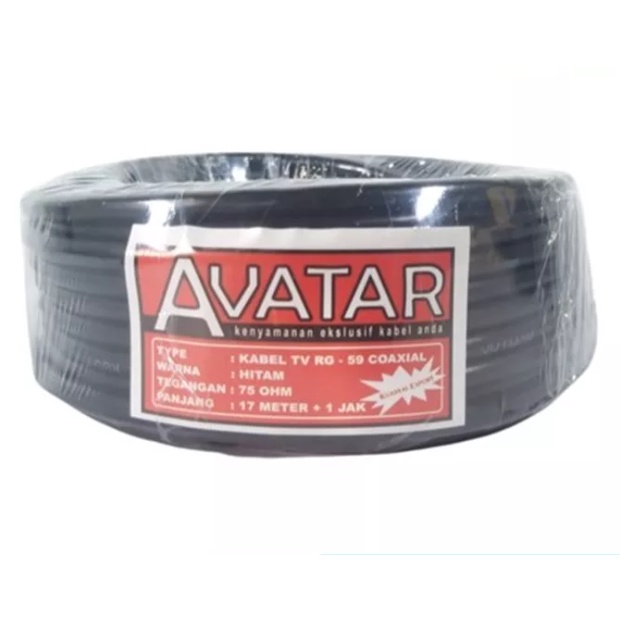 Avatar Kabel Antena TV RG 59 Coaxcial + Jak 17m