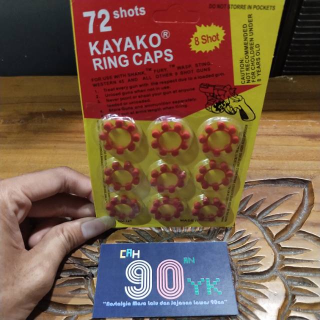 PELURU DOBLIS Merah 9 Ring Kayako. Mainan Pluru Dompis Anak 90an.MURAH