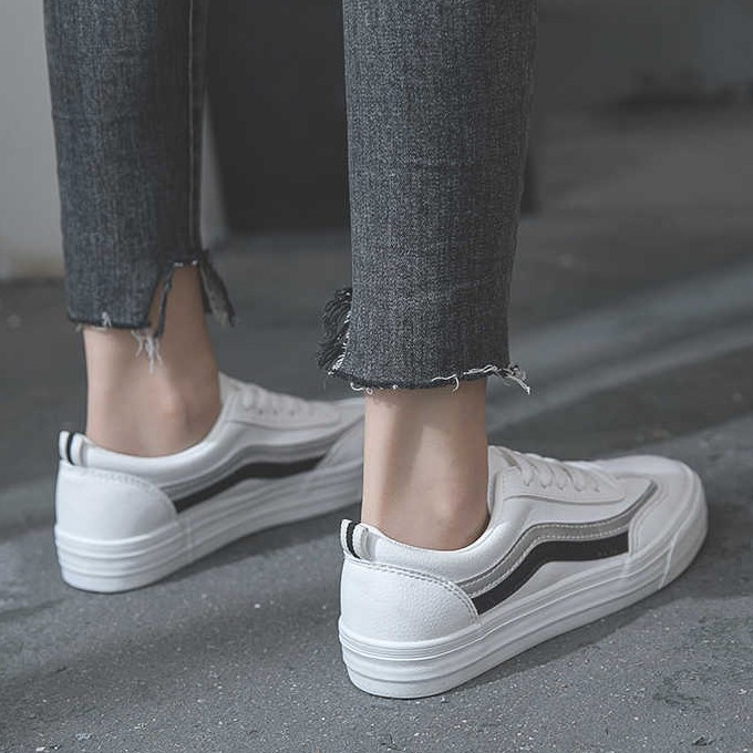 RYS - Simple Streak Sepatu Sneakers Wanita Fashion Casual - Ori Import