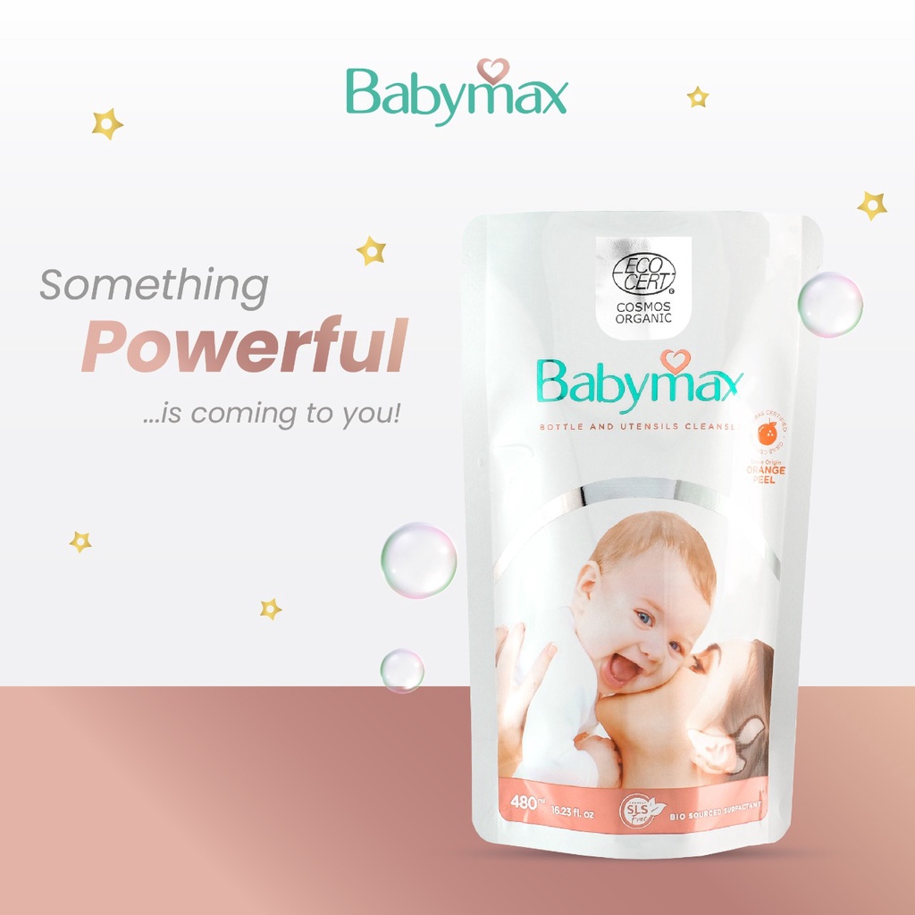 Babymax Baby Max Bottle and Utensils Cleanser Ecocert Refill 450ml 450 ml / 500ml 500 / 480ml - Pembersih Botol