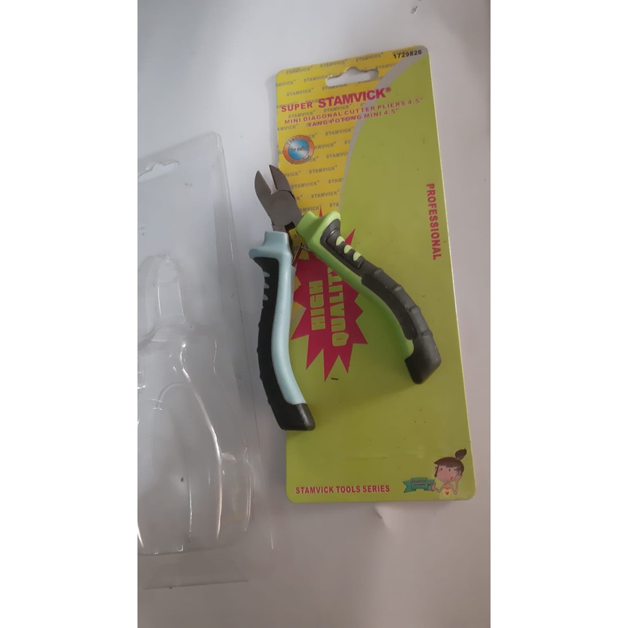 Tang Potong Mini Super Stamvick/TANG PERKAKAS TUKANG/TANG POTONG 4.5&quot; MINI MUNGIL SUPER/MINI DIAGONAL PLIERS BAGUS BERKUALITAS