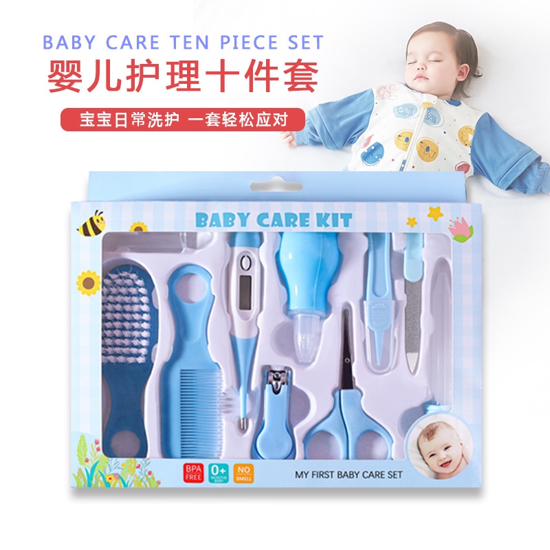 Set Perlengkapan Bayi New Born Thermometer Gunting Sisir Sikat Brush QUENNKID - 7RTHMMBL