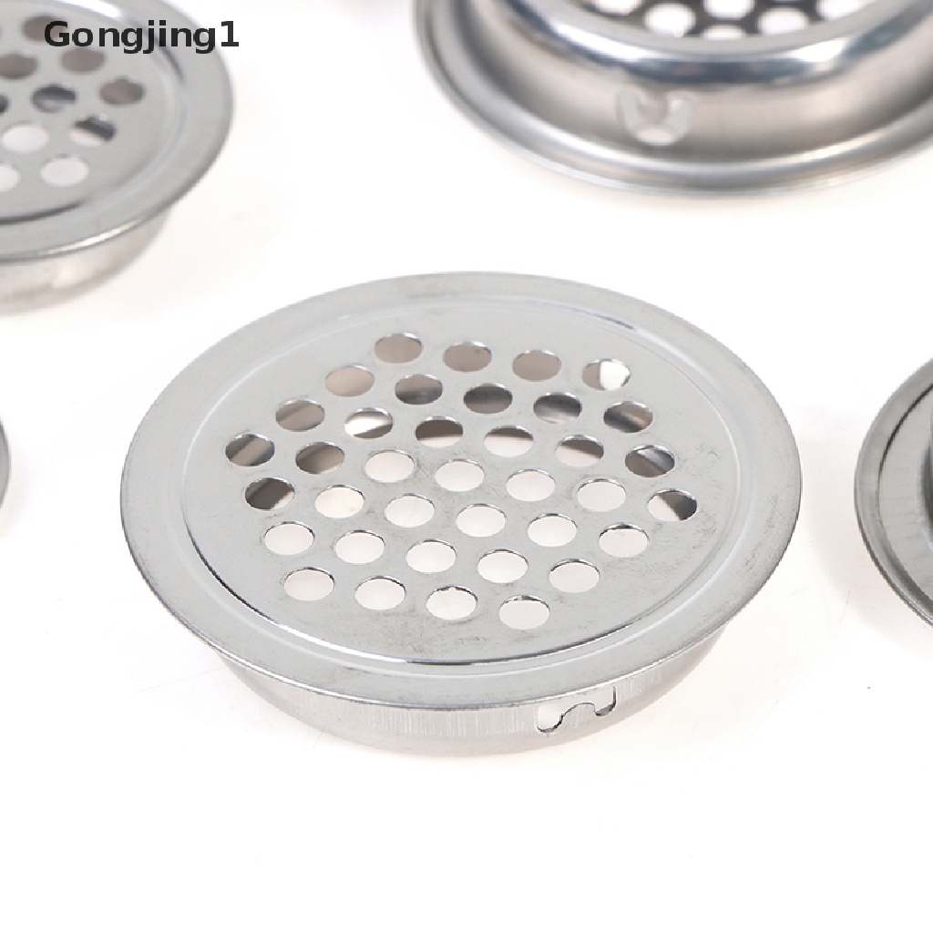 Gongjing1 10pcs / Set Louver Lubang Ventilasi Udara Kabinet Bentuk Bulat Diameter 19mm - 53mm