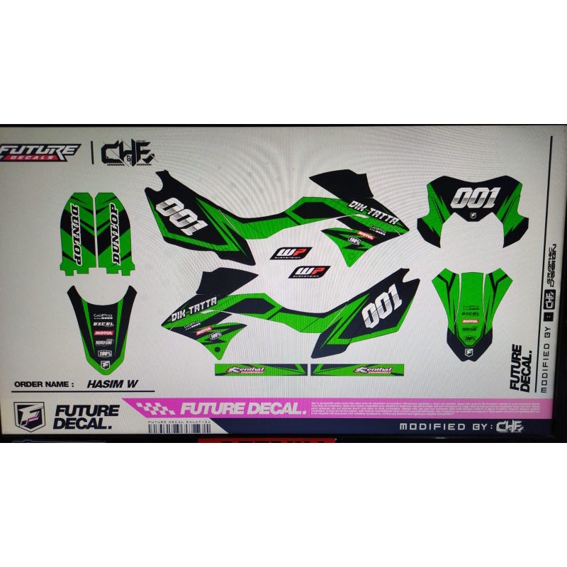 DECAL KLX BF/ D TREKER GLOSY