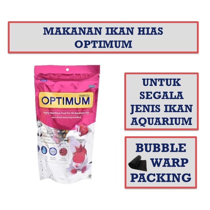 Makanan Ikan Hias OPTIMUM , makanan segala jenis ikan hias aquarium Optimum 200 gr