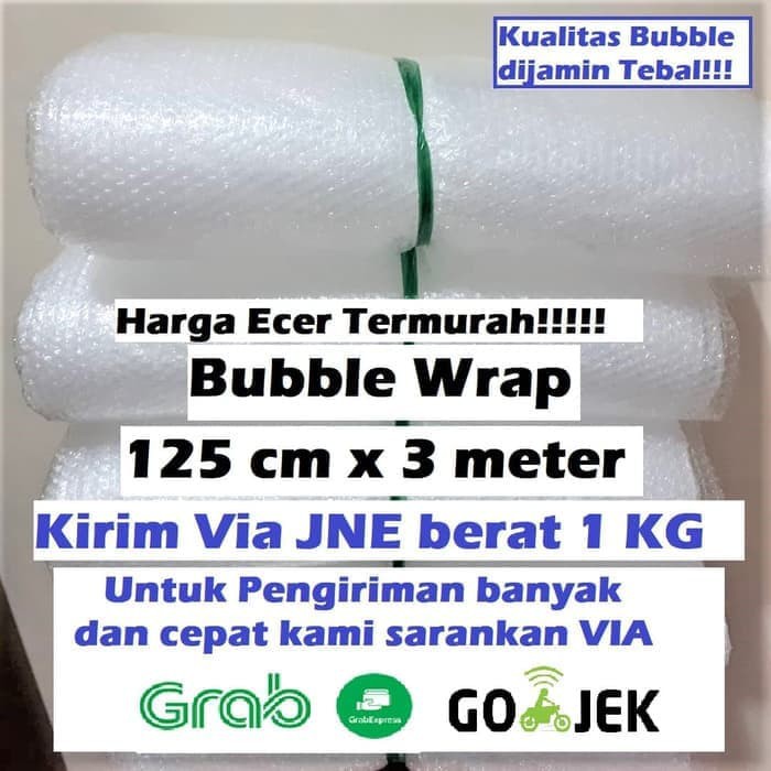 Bubble Wrap Putih 125 cm x 3 m