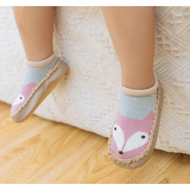 Sepatu Bayi Anti Slip / Prewalker Kaos Kaki Anak Korea Pattern Moccasins