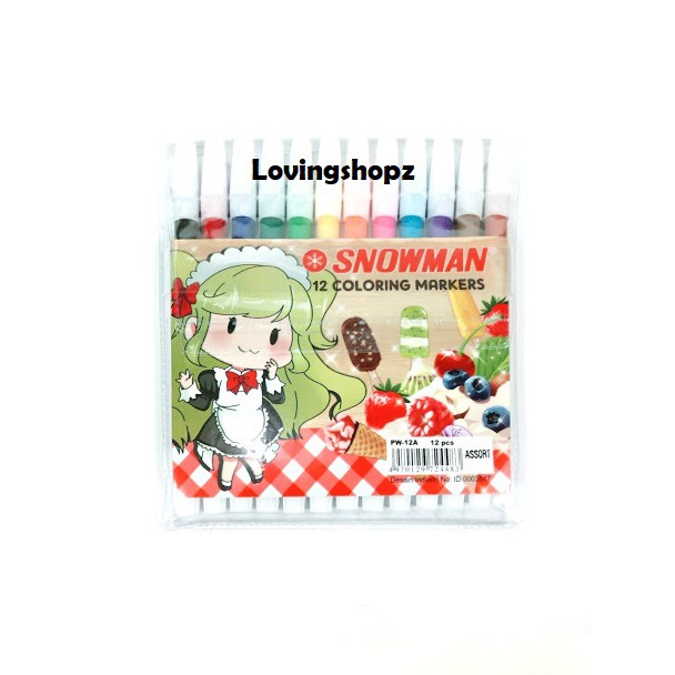

Snowman Coloring Marker/Spidol Snowman 12 warna