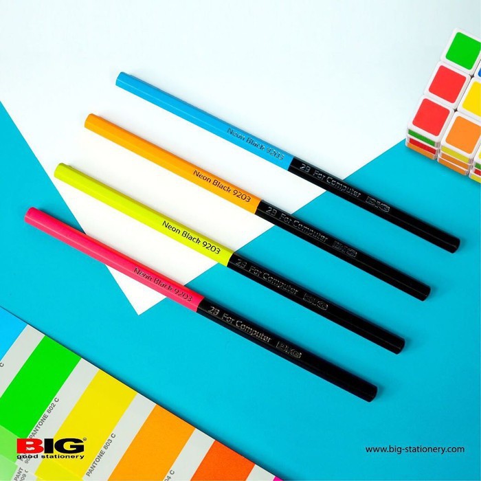 Pensil 9203 2B Neon Black Big Per Pcs