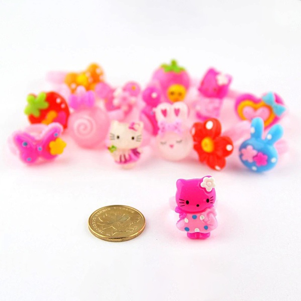 Children's Jewelry Sweet Cute Jewelry Ring Korean Open Animal Cartoon Children's Ring Random Color