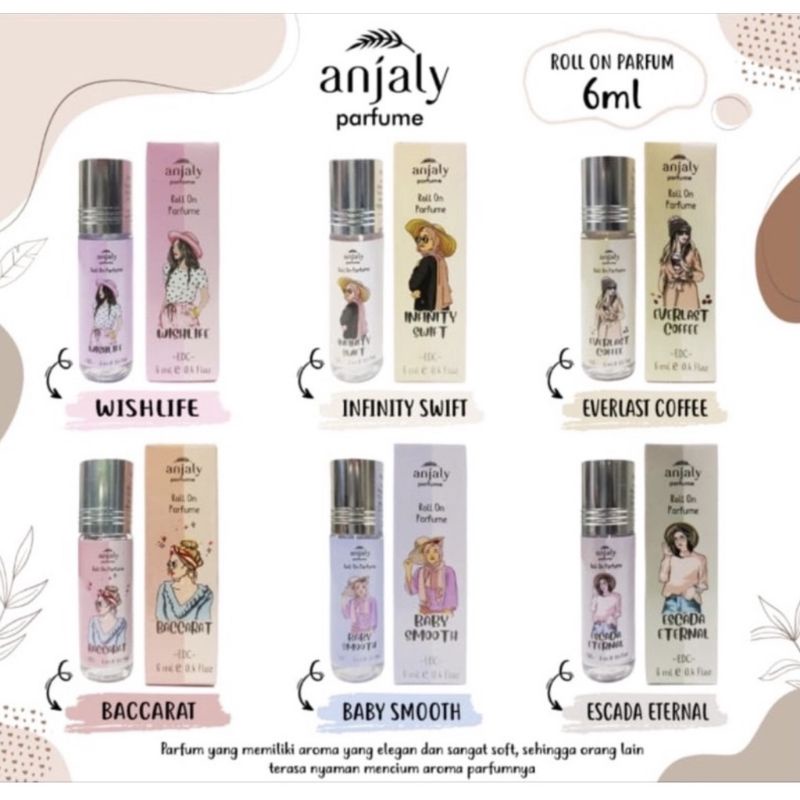 [ BPOM ] ANJALY PARFUM WANITA ROLL ON 6ML WANGI