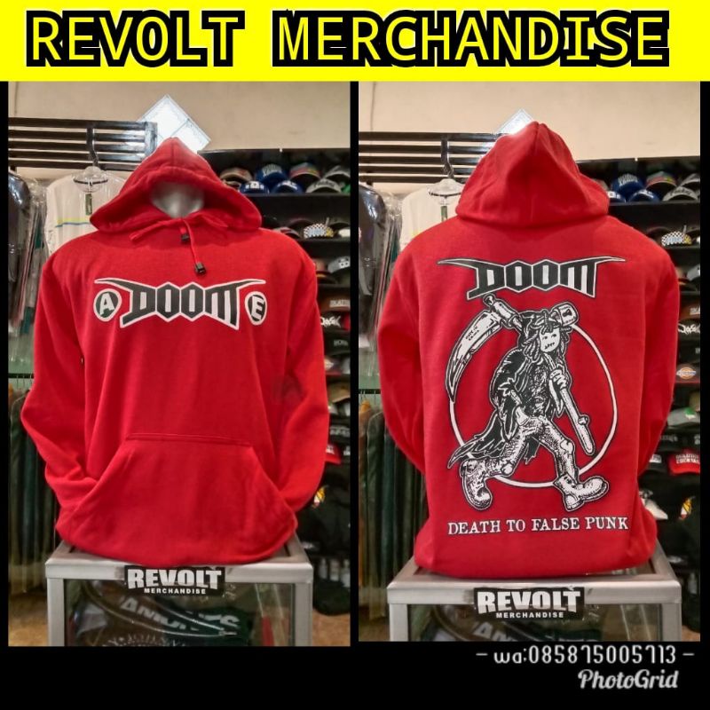 hoodie band doom (death to false punk), hoodie doom, hoody doom, (death to false punk)