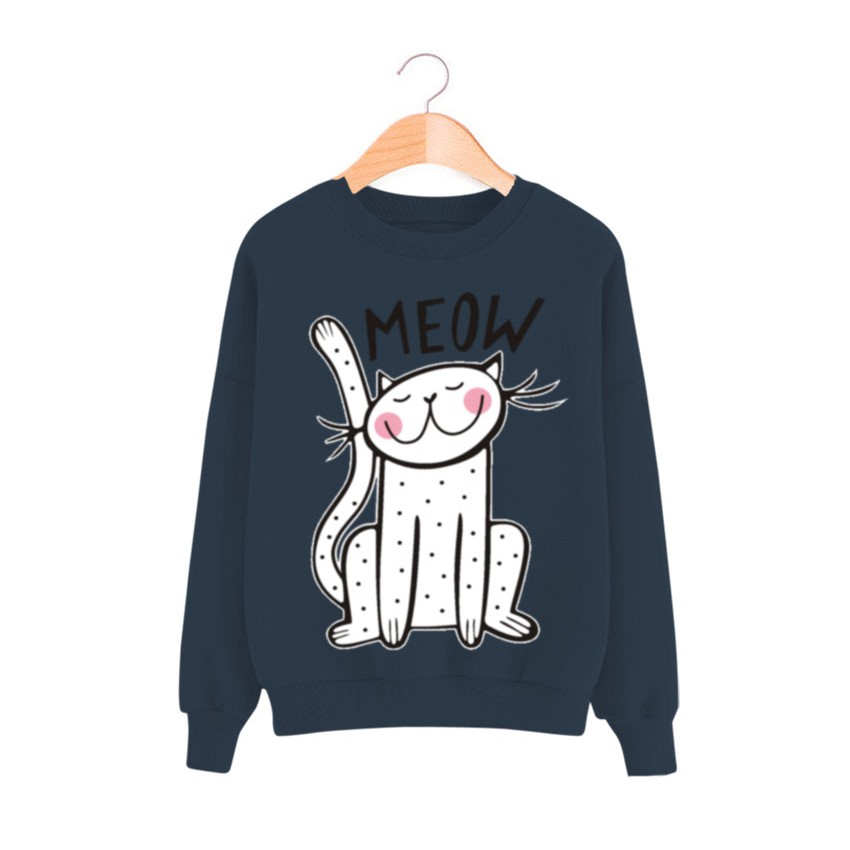 Bess - Sweater Murah Wanita / Sweater Lengan Panjang MEOW BINTIK