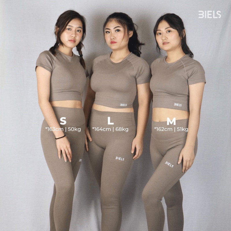 AUDI SET / Setelan Olahraga Wanita Biels / Setelan Baju Olahraga Crop Top Celana Legging Highwaist