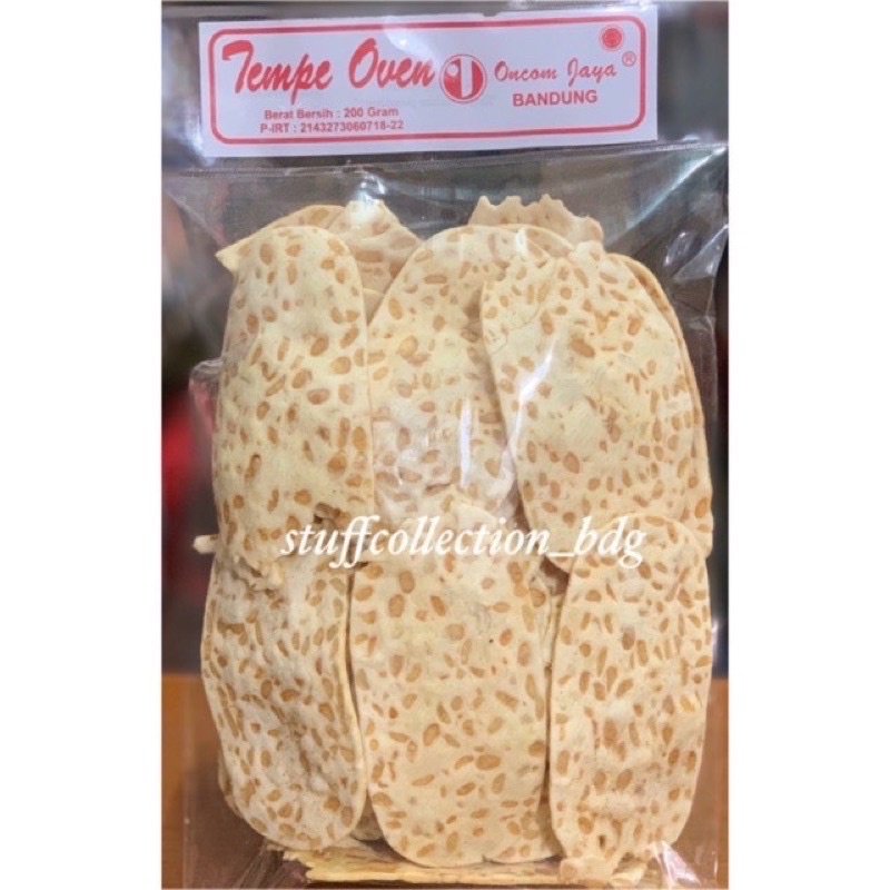 

Tempe Oven Oncom Jaya Bandung 200Gram / Tempe Panggang Baked Crispy Oleh Oleh Bandung