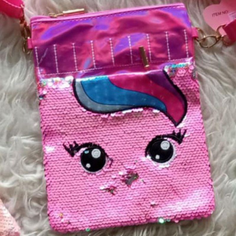 Tas Sequin Selempang Bisa buat Nama Tas Selempang Unicorn dan LOL