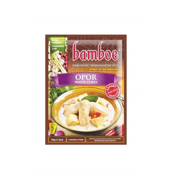 

Bumbu Opor White Curry Bamboe 36 Gr