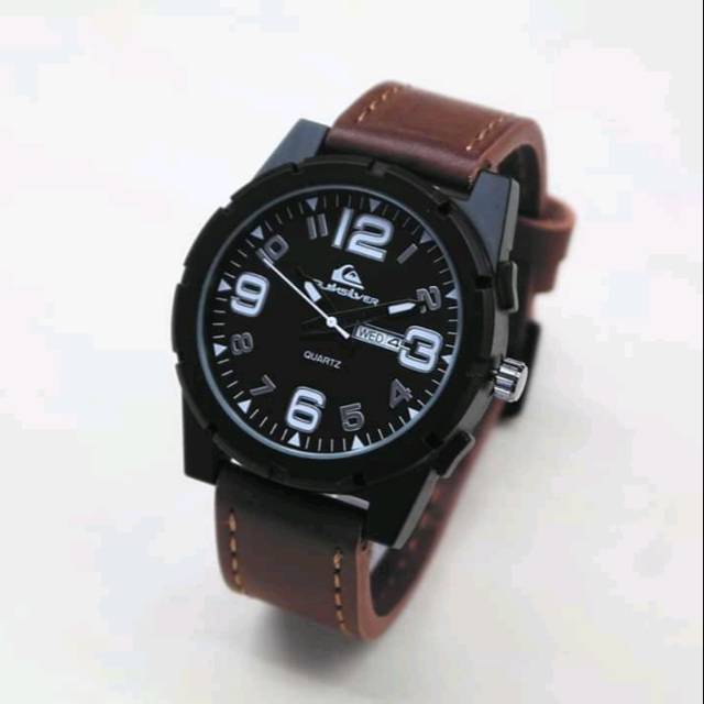 Jam tangan pria/Jam tangan pria Quicksilver tali kulit/jam tangan murah