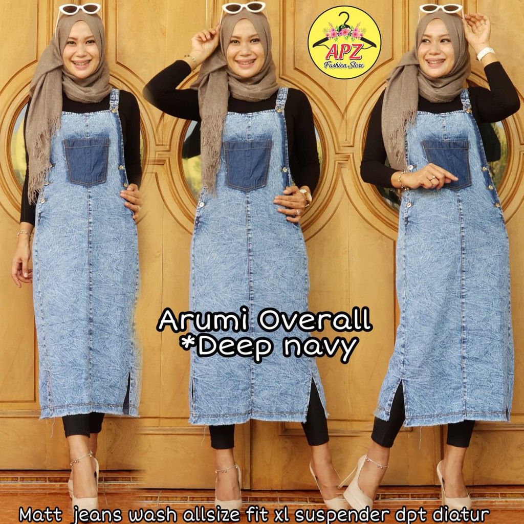 ARUMI OVERALL DEEP NAVY SERIES FIT TO XL MATT JEANS WASH