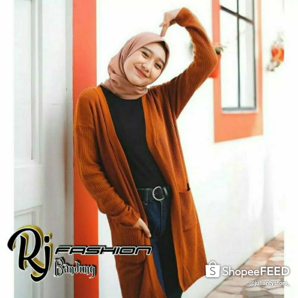 Cardigan Wanita Rajut Halus Long Cardigan BELLE OVERSIZE / CARDIGAN WANITA / Cardigan Rajut Jumbo