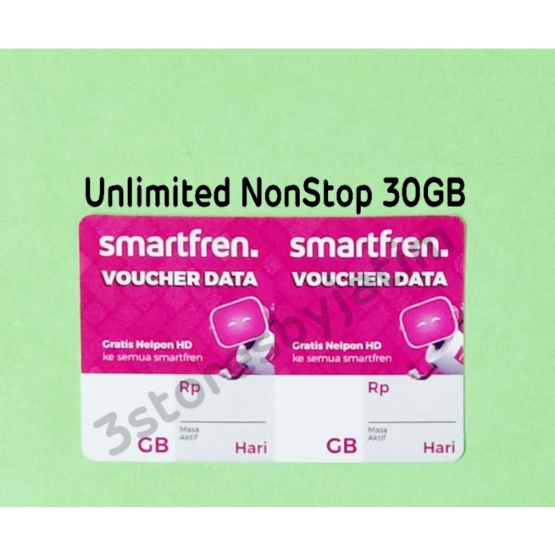 Voucher Kuota Data Smartfren Unlimited NonStop 30GB