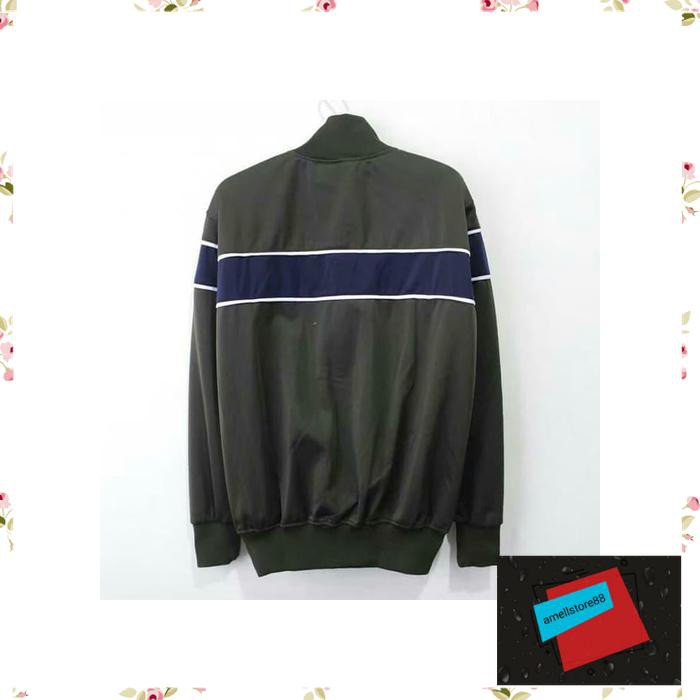 Jaket Pria parasut parka gunung TRACKTOP ELLESE DARK GREY WE50