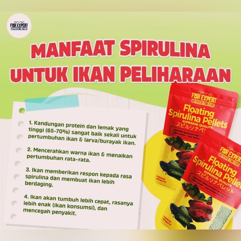 FISH EXPERT SPIRULINA PELLET FLOATING 150GR